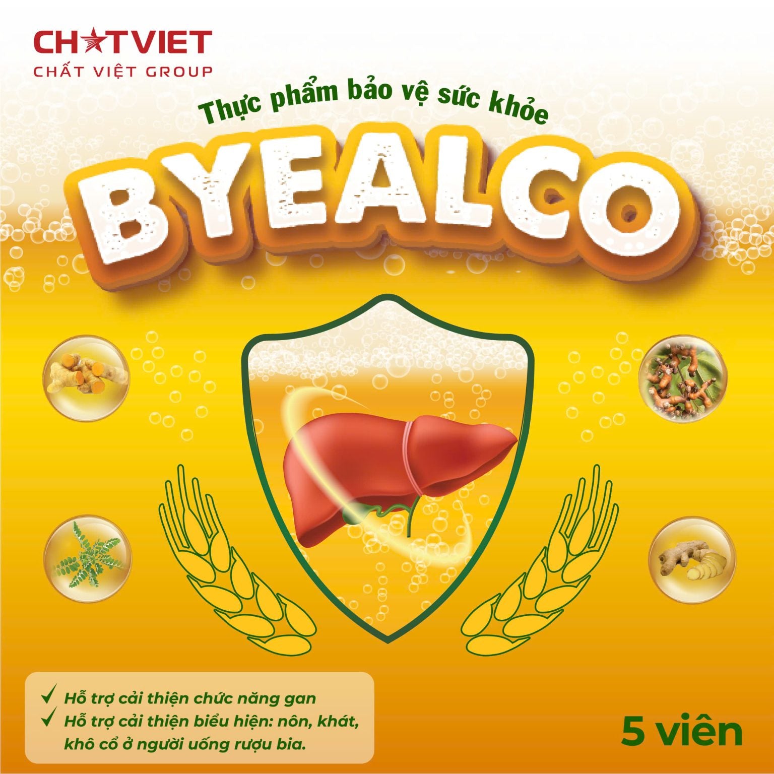 Byealco - Hỗ Trợ Giải Rượu & Cải Thiện Chức Năng Gan (Hộp 25 viên)