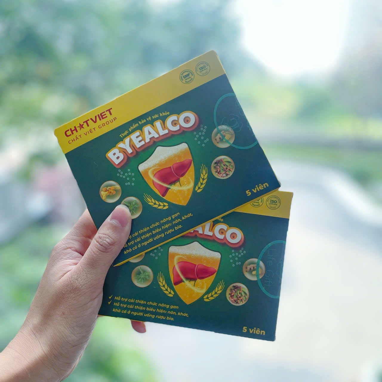 Viên Uống Giải Rượu Bia Giảm Nồng Độ Cồn Nhanh Chóng Giải Độc Bảo Vệ Gan Byealco (Hộp 5 Viên)