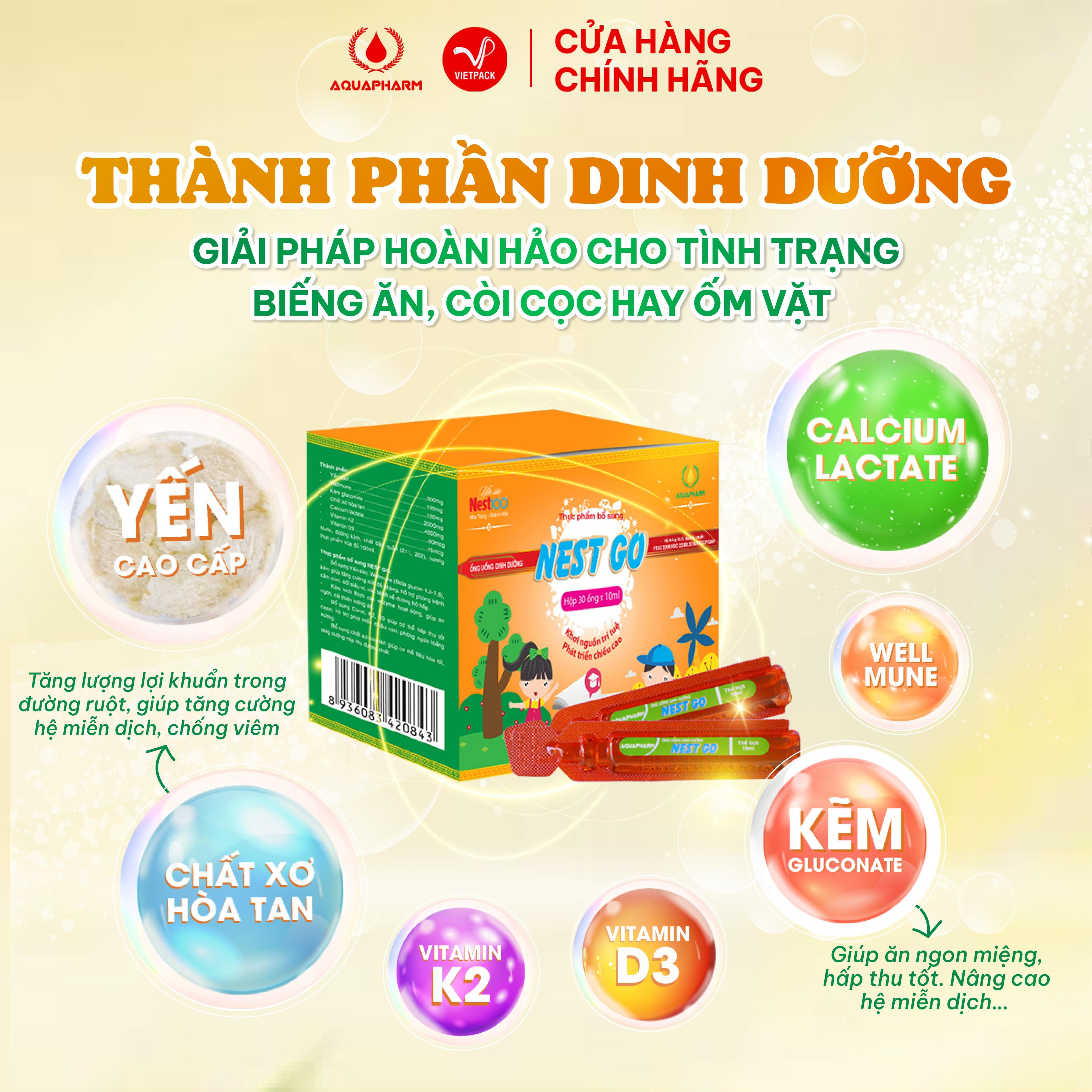 Ống Uống Dinh Dưỡng Nest Go Hỗ Trợ Trẻ Ăn Ngon Tăng Đề Kháng