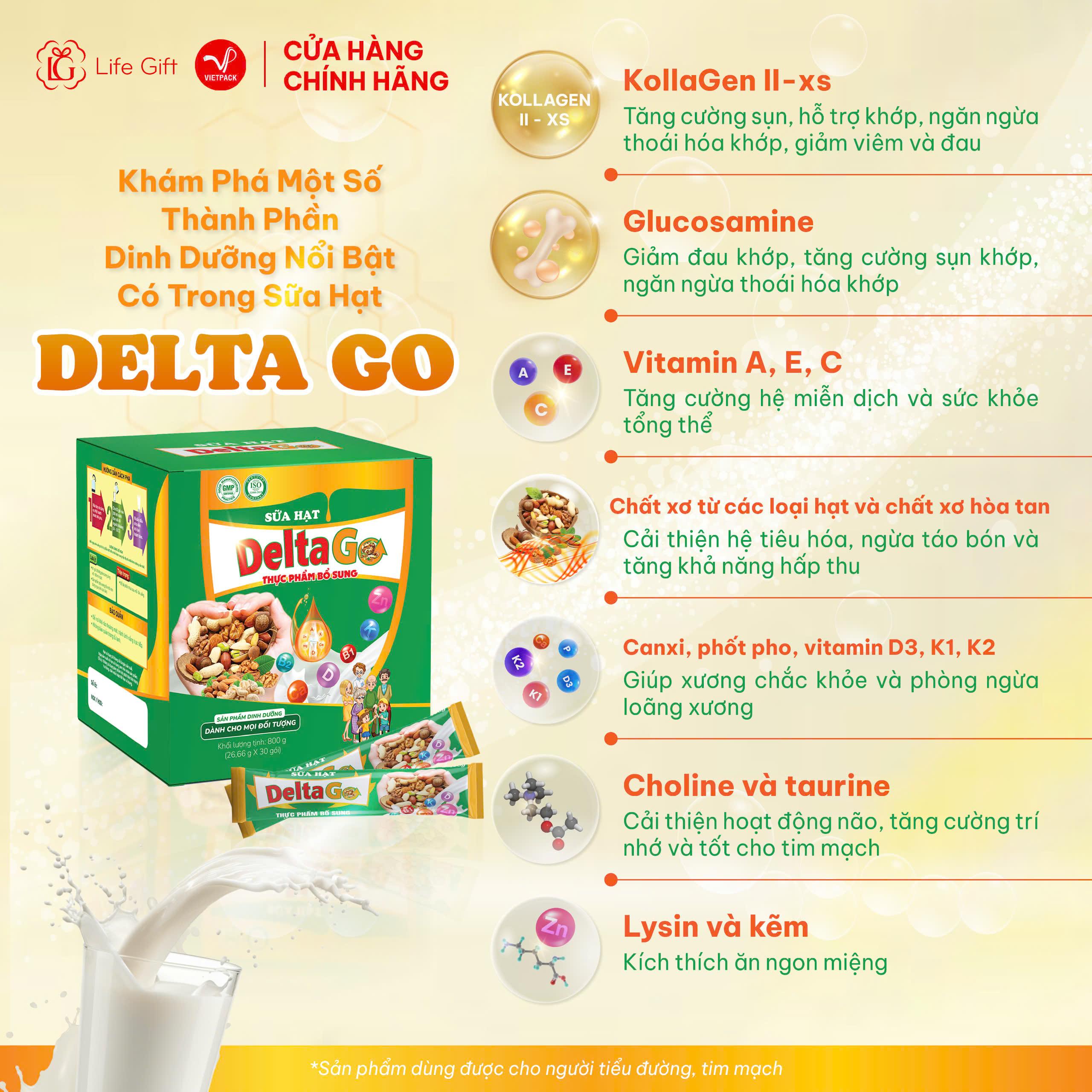 Sữa Hạt DeltaGo Hỗ Trợ Tăng Cường Sức Khoẻ