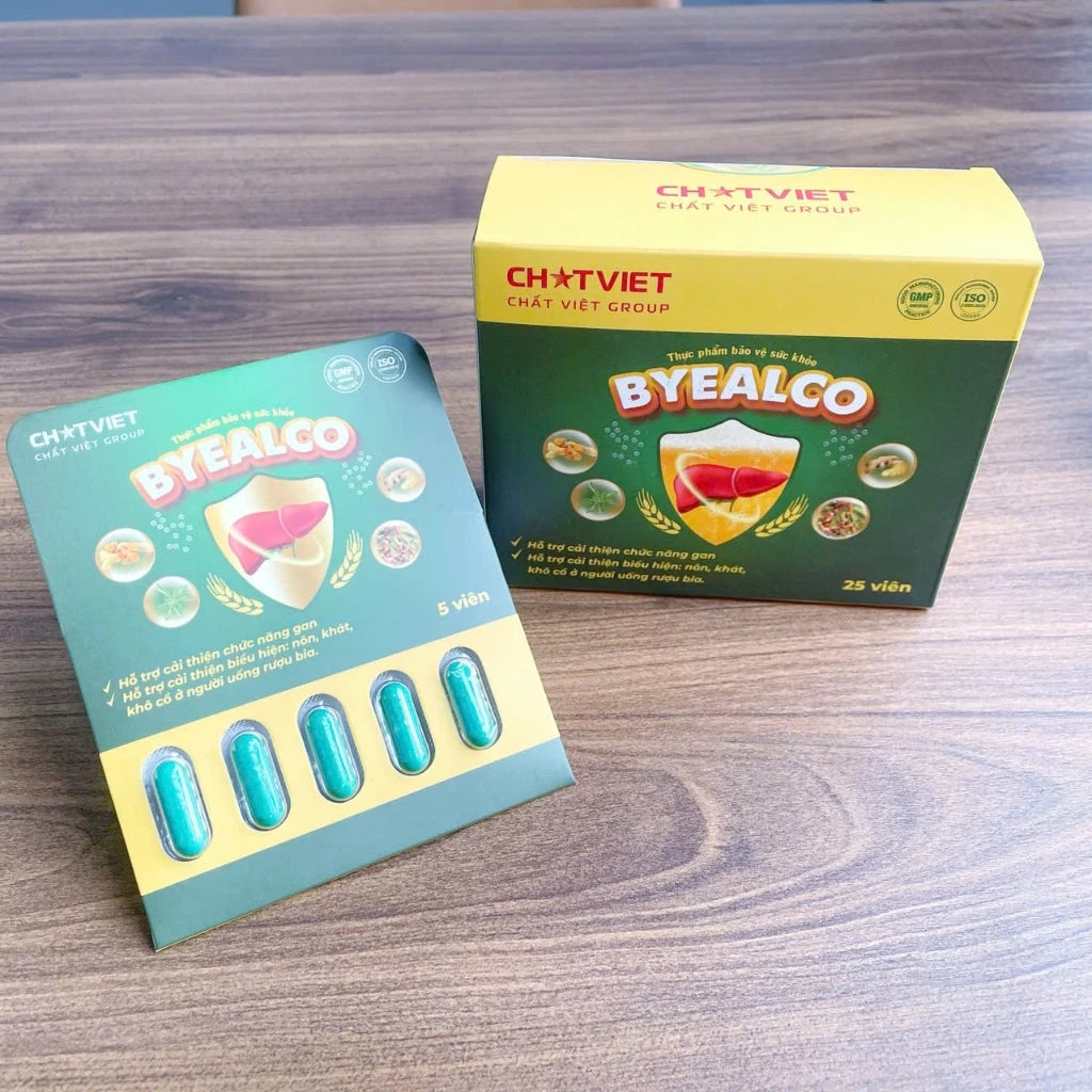 Byealco - Hỗ Trợ Giải Rượu & Cải Thiện Chức Năng Gan (Hộp 25 viên)